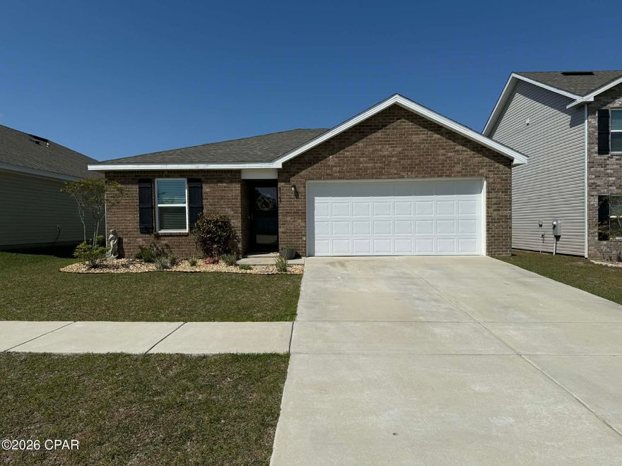 Welcome home to this well-maintained 4 bedroom, 2 bath rental!
The home features an open floor plan with split bedrooms for added privacy. Three bedrooms have carpet, while the fourth offers vinyl flooring, perfect for a home office, hobby room, or guest space.

Step outside to the extended patio where you can fire up the grill, relax, and enjoy your favorite games on the outdoor TV. A great space to unwind and make the most of those sunny days and football nights.