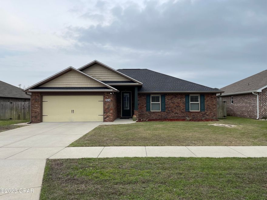 First listing in Azalea Place this year so come one, come all and HURRY!  All brick one level home with privacy fenced backyard.  Beautiful split bedroom home that is immaculate and move in ready.  The mounted TV sets will remain along with all appliances in the kitchen and the washer and dryer in the spacious laundry room.  The owner's suite is private on one side of the home with a pleasing bath including double sink vanity, tub, shower and double closets. On the other side of your home has two additional bedrooms with the 4th bedroom designed to also use as a study/den since there are built-ins.  Notice the window treatments.. Plantation shutters!! Very open living room and separate dining room and kitchen with granite counter tops and tons of cabinetry. Don't forget about the wonderful backyard with a large patio and covered pergola and swing. It is soo peaceful and look at the size of the yard. Let your imagination roam of what you can do back there to make a true oasis. Call your Realtor now and come tour!!