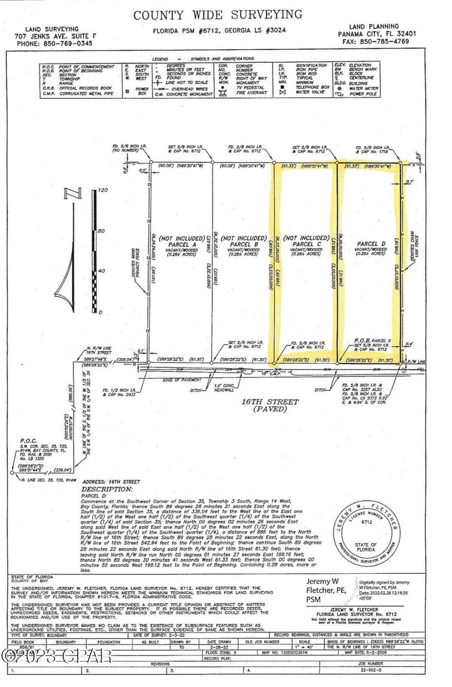 Discover a remarkable investment opportunity in the heart of Panama City, FL. This generously sized lot, measuring an impressive 60x198 feet, is located at 2811 E 16th Street, offering a world of potential for savvy investors.

Situated in a prime location, this property provides easy access to amenities and attractions, making it an ideal choice for both seasoned real estate investors and those new to the market.

One of the standout features of this lot is its zoning—R2. This zoning allows for the construction of duplexes, unlocking a myriad of investment possibilities. Whether your vision involves building a duplex for rental income, as a personal residence, or for future resale, this zoning provides you with the flexibility to make it a reality.

With an expansive 60x198-foot lot, you have the space to create a truly exceptional property, limited only by your imagination.
Also adjacent lots at 2815 E 16th Street, 2817 E 16th Street, and 2821 E 16th Street, all of the same size and zoning, are also available for sale. This presents a unique opportunity for those looking to expand their real estate portfolio or invest in multiple properties within the same area.

Seize this exceptional investment opportunity today. Secure this prime piece of real estate in Panama City, FL, and explore the potential of acquiring the neighboring lots to maximize your investment. Contact us for more information or to schedule a viewing.
