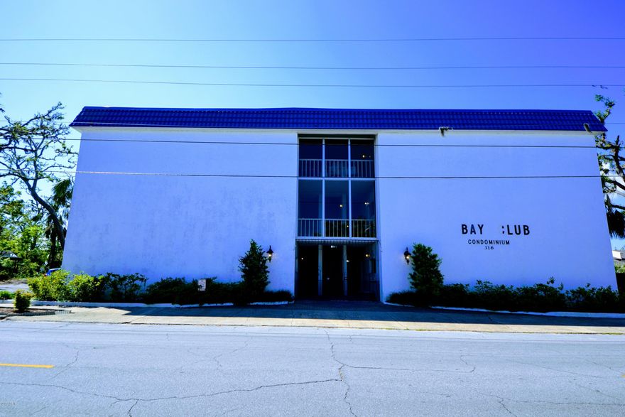 Blank Canvas, Bring Your Flooring and Paint.  New Ceiling & Finished Sheet Rock. This 2 Bedroom 2 Bath Condo on The First Floor of The Popular Bay Club in The Cove Features a Large Master Bedroom & Bath, Guest Bath, Additional Bedroom. Back Porch, Washer & Dryer Hook-up and Large Kitchen with Plenty of Cabinet and Counter Space. Amenities at the Bay Club include, Bayside Community Pool, Access to St Andrews Bay as well As a Dock for Fishing & Sunsets. Located Close to Panama City Historic Downtown area, Panama City Marina and a Wonderful Bay front Walking Path. Contact Your Agent Today to Schedule a Visit.  All Ages, Measurements & Room Sizes are Approximate.  Please Verify if Important.