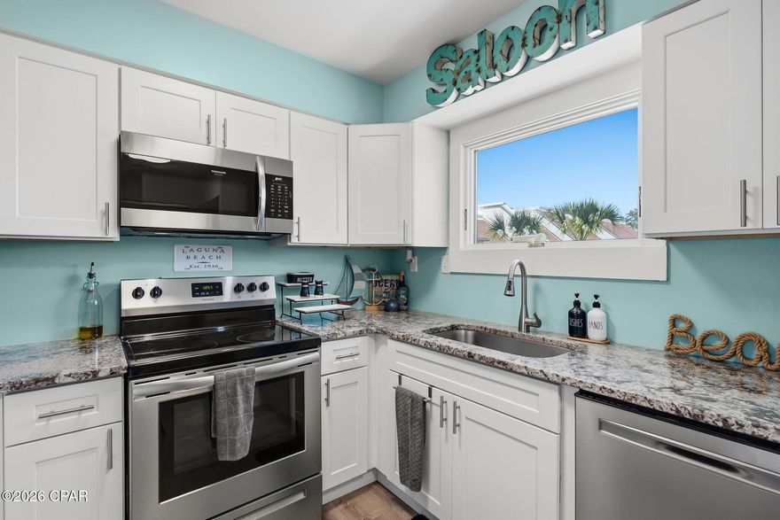 If you've been searching for a lifestyle-driven community with exceptional amenities, this is your opportunity. Nestled within a gated, golf cart-friendly neighborhood, residents enjoy access to a full-service marina, a premier four-star golf course, and a vibrant calendar of social activities--all designed to elevate everyday living.

This beautifully appointed second-floor condo features 2 bedrooms and 2 bathrooms, offering both comfort and privacy within the highly sought-after Bay Point Golf Villas. A versatile den provides the option to easily convert into a third bedroom, adding flexibility to suit your needs.

Surrounded by serene, lush surroundings, the elevated location enhances the sense of tranquility while still keeping you just moments from everything the community has to offer.

Thoughtfully updated and tastefully decorated, this residence is truly move-in ready--perfect as a primary residence, vacation retreat, or investment property. With short-term rentals permitted, it also presents excellent income-producing potential.

Experience the perfect blend of relaxation, recreation, and refined coastal living--this is Bay Point at its finest.