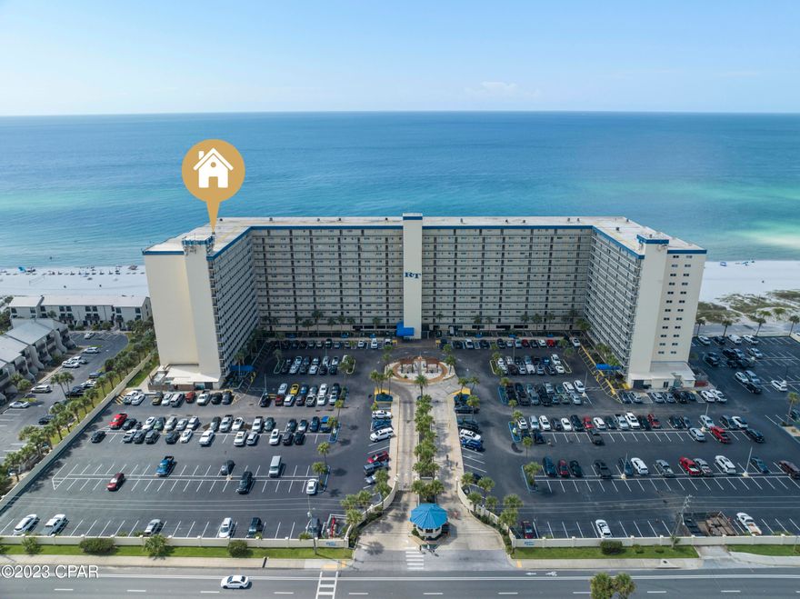 Welcome to Regency Towers, a private, gated beachfront resort in Panama City Beach, FL. Showcasing a timeless elegance with classic, old Florida style that some may find nostalgic. This spacious 3 bedroom, 2 bathroom condo offers picturesque views of the gulf's pristine turquoise water and white sandy beaches. Amenities include 560 feet of private beach, 2 pools with beach views, on site dining, game rooms, summer activities for the whole family, fitness room, volleyball, 24 hour gated security, and more!