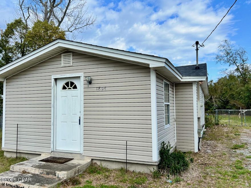 1804 Hickory Ave | Panama City, FL 32405 is an 
AS-IS opportunity with major updates already in place. This 2-bedroom, 1-bath home offers strong potential for renovation or investment with several big-ticket components already updated, including the roof, HVAC system, water heater, appliances, and kitchen and bath fixtures. The property will require some minor exterior improvements and general cosmetic finishing. The spacious lot includes a large backyard area with remaining debris from prior outbuildings lost during Hurricane Michael; buyer to assume responsibility for cleanup. Situated in Panama City on a generously sized parcel, this is a straightforward AS-IS sale. Seller has never occupied the property and will make no repairs.
Cash or conventional financing only. All measurements approximate; buyer to verify if important.