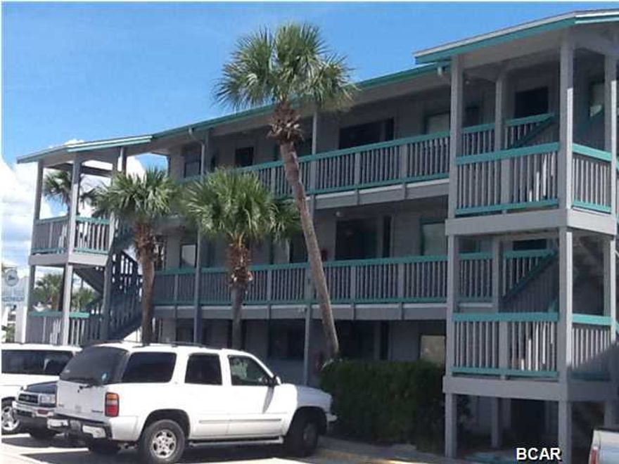 REDUCED FOR 2 WEEKS FOR A QUICK SALE! SELLER MOTIVATED! PANAMA CITY BEACH-ONE BEDROOM/ONE BATH second floor POOLSIDE unit in LOW-RISE BUILDING. Parking available right outside your door. Grounds and buildings are WELL-MAINTAINED. Unit is only steps to the Gulf. Conveniently located to restaurants along Thomas Drive, St. Andrews State Park and family entertainment and amusement attractions. Some of the lowest HOA fees on the beach. If you are looking for a reasonably priced, well kept unit in a small Gulf Front complex with low HOA fees, then you have to see this unit. Buy today while the prices are low, and watch your investment grow! Owner made 12k in rental income last year and is on track to make 15k this year! That is a great return on you investment!