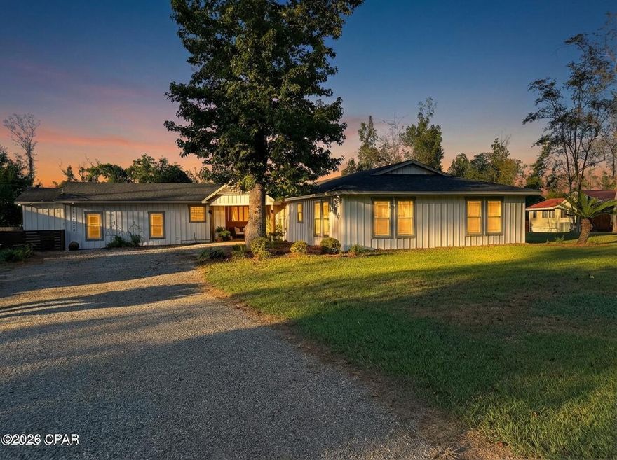 Beautifully renovated 3BR/2.5BA home offering 3,178 sq ft of living space located just outside of Marianna in a desirable, family-friendly neighborhood. Completely updated approximately five years ago, this spacious home features modern finishes, and an open floor plan with cased openings that make it feel intentionally cozy. This home has character! 



The large kitchen includes custom cabinetry, quartz countertops, large island with black walnut top for prep and casual dining, and a butler's pantry. The kitchen opens up to a drawing room with vaulted ceiling and original wood-burning fireplace! The open shelves, island top, beam in drawing room and fireplace mantle are all from the same black walnut tree from the property after Hurricane Michael.  This home is perfect for entertaining and the flow works with large and small groups. The primary suite offers his and hers closets (one is a walk-in) and a beautifully updated ensuite bath with dual vanities and tiled shower. 



Additional highlights include two guest bedrooms, a convenient half bath, laundry room, a closed in garage space that would be the perfect 'romp room' or playroom for young kids and a large detached garage/workshop ideal for vehicles/boat, storage, or hobbies. There is also a convenient outdoor storage closet with refrigerator attached to the house. Enjoy outdoor living with a privacy-fenced backyard, open deck, and plenty of space for family and pets.



Property features:

    - 3 bedrooms / 2.5 bathrooms

    -  3,178 sq ft heated and cooled

    - Fully renovated in 2020

    - Butler's pantry

    - Open-concept layout

   -  Large detached garage/workshop

    -  Privacy-fenced backyard with open deck

    -  Located in a quiet neighborhood just minutes from town



Move-in ready and meticulously maintained â'' this home offers the perfect combination of comfort, space, and location.