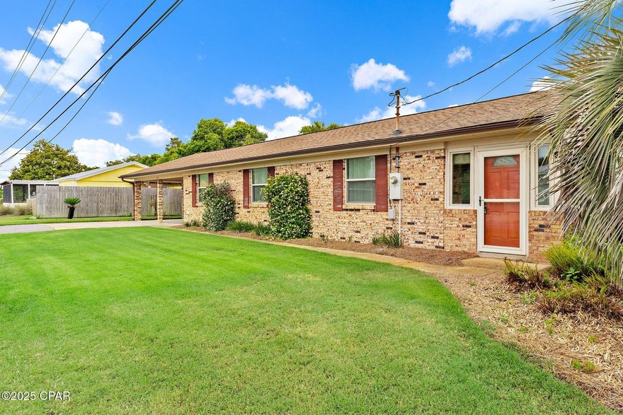 Welcome To 314 Kelly Street, A Charming 3-Bedroom, 2-Bathroom Brick Home Nestled On A Prime Corner Lot. Just A Few Blocks To Two Public Beach Access Points (Access 87 & 88), This Property Offers The Ideal Mix Of Location, Lifestyle, And Opportunity.

Step Inside To Discover A Home With Great Bones And Classic Character, Ready For Your Personal Touch. The Bright And Airy Florida Room Adds An Additional 175 Sq Ft Of Flexible Living Space, Perfect For Relaxing, Entertaining, Or Soaking In The Coastal Breeze.

Enjoy A Beautifully Landscaped Yard That Provides A Peaceful Outdoor Retreat. With No HOA Fees, You're Free To Customize The Property To Fit Your Vision, Whether It's A Cozy Full-Time Residence, A Beachside Getaway, Or A Short-Term Rental.

Recent Updates Include A New Water Heater (2025) And A Newer Roof Installation Underway. The Home Also Features City Water And Sewer, And Sits In A Golf-Cart-Friendly Neighborhood With A True Sense Of Community.

Located On The Tranquil Far West End, Just Minutes From 30A, This Area Offers Quiet Beaches, No High-Rise Condos, And A Laid-Back Atmosphere... Making It One Of PCB's Most Sought-After Areas For Those Seeking Both Charm And Investment Potential.

This Is Your Chance To Own A Slice Of The Coast In A Growing Community. Schedule Your Private Showing Today, You're Going To Love It!