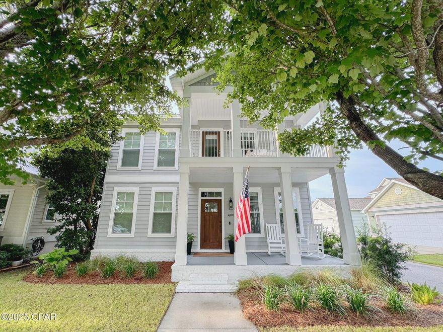 Charming 2 Story Home in Panama City Beach,FL Just 1⁄2 Mile to the Beach Looking for the perfect rental in a highly desirable neighborhood? This spacious 5-bedroom, 3- bathroom home in Tapestry Park could be just what you've been waiting for! Short distance to the white sandy beaches. House is available unfurnished. The bright and open kitchen is a chef's dream, featuring tons of storage, a walk-in pantry, a gas stove, and sleek stainless steel appliances. One of the bedrooms and a full bathroom are conveniently located on the first floor, making this home great for guests or those who prefer single-level living. Upstairs, the master suite offers a peaceful retreat with a generous walk-in closet, a beautifully appointed bathroom with a walk-in shower and separate soaking tub, plus your very own private balcony to unwind. Three additional bedrooms, a full bathroom, including a flex space currently being used as an office/guest room. Outside, relax and enjoy the vibrant, community-centered atmosphere of Tapestry Park from your front porch, back patio, or balcony. The neighborhood boasts fantastic amenities, including two sparkling pools, basketball court, pickleball, and tennis courts, parks, and a clubhouse for all your social and recreational needs. Bonus:Rent includes cable, internet, trash pick-up(twice weekly),yard service and all neighborhood amenities.