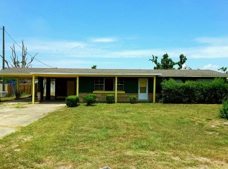 Move in ready, new roof, interior freshly painted, exterior partially fenced in this 3 bedroom home.  This home is in a sweet location accessible to Tyndall Pkwy corridor yet in a nice neighborhood, very safe.  Large yard, bonus room addition, all window treatment new, house well maintained, two carports, lots of storage, separate laundry rooom that is large so your laundry can stay out of sight.  Come see today, this is a super deal! Seller open to creative financing ideas. CURRENTLY UNDER CONTRACT, SELLER ACCEPTING BACKUP OFFERS