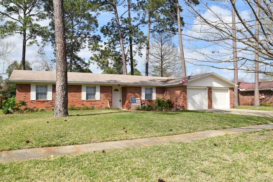 Belaire Estates ... Lynn Haven, FL.  3/2 all brick home with approx. 1,502 SF.  Situated on large lot in well established,  much sought after, subdivision in excellent location. Walking distance to most anything you need. Well maintained home ... Cozy Living Room says, ''Welcome Home''.  Spacious but intimate dining room for two or twelve. Lovely kitchen is a balance of comfort and convenience ... open to family room.  Family room has fireplace that adds a cozy note ... in corner all brick wood burning.  Large garage with work bench and wheelchair ramp. Very large backyard ... sprinkler system.  All measurements to be verified for accuracy. PLAYGROUND/PICNIC AREA within 2 blocks.