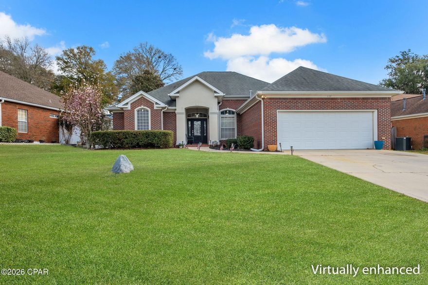 Welcome to 1157 Stony Creek Way, a lovingly cared for home in Tallahassee.  This 4 bedroom 3 bath home features a bright living area with a cozy fireplace, a practical kitchen with stainless steel appliances, and a dining nook for everyday meals.  The primary suite offers a comfortable retreat with walk-in closet and en suite bath.  Not to mention the dedicated office space.  Step outside to enjoy a fenced backyard that's perfect for kids and pets, or just a relaxing day in your sparkling in-ground pool, or sunbathe on the sundeck.  This home blends modern upgrades with classic charm, perfect for those seeking a spacious turnkey oasis in a fantastic , walk able community.