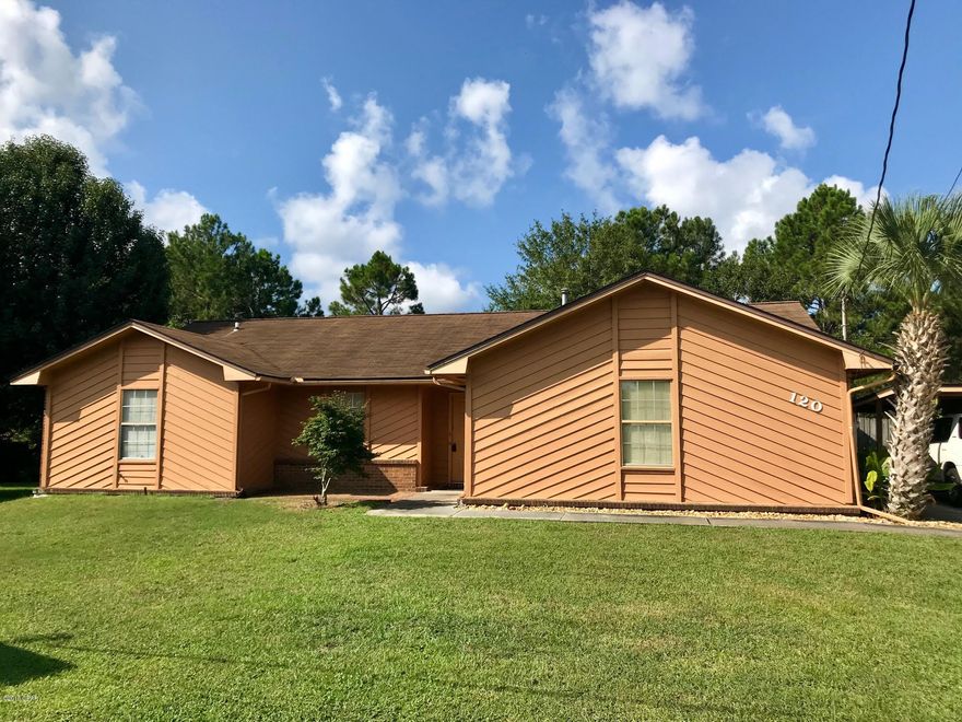 Fantastic 3 bedroom, 2 bath home at the end of a cul de sac in a great location. Just a short drive to Tyndall Air Force Base this property is adjacent to Under the Oaks Park offering incredible Bay views from the back yard. The house has been well maintained and features 9 rooms total including an additional living area perfect for a family. The property features a covered patio in the back yard and two additional storage building. Just a short walk to the bay for swimming, fishing and more! New carpet has been added to the rooms and living room as of August 2018.