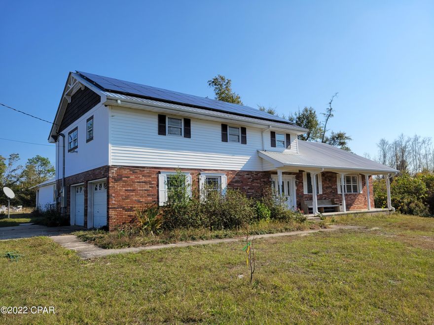 'CURRENTLY UNDER CONTRACT, SELLER WILL CONSIDER BACKUP OFFERS' Seller is motivated. Bring your offer! This large home on about 2 acres is conveniently located on Airport Road near the entrance to Sweet Bay subdivision. It could be a wonderful family home or good for development. It features 4 bedrooms, 3 bathrooms, 2-car garage, office, breakfast bar, formal dining room, living room, den with wood burning fireplace, and a large screened and covered back patio. The master suite has a large bathroom with soaker tub and tile shower along with double vanities. Most of the home has big crown molding. Solar panels are on the roof facing west. There is a lot of details to this home so schedule your showing today.