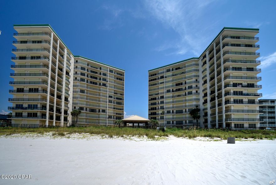 A non-rental condominium, only 2 non-rental complexes on the beach, Summerwinds being known as The Best of the Best. This condo sits Gulf Front to the ''World's Most Beautiful Beaches'', two bedroom, two bath, 1600 sq ft, 1st floor unit in one of the most luxurious complexes on the beach, unit features 9 ft ceilings, crown molding, ceramic tile, large bedrooms, master being Gulf front, laundry room, also store those not used often items in a personal single car garage. Summerwinds amenities, gated entry and coded entry lobby door, Gulf front club house, tables and chairs, sofas, television, Gulf front exercise room with universal gym, free weights, treadmill, bikes, and stair stepper, stately porte-cochere entrance, two Gulf front pools (one heated), and a Gulf front shady gazebo for those lazy afternoons.