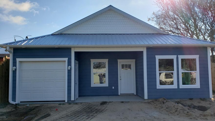 Great Beach House just 2 blocks from the beach in popular Laguna Beach.  Everything Brand New with Many Extras. Brand NEW Construction. 2Br, Office, and 2Ba house. Lot size is 50 X 65. Has Septic, City Water, all Electric, Stainless Steel Appliances include: Stove, Microwave, Refrigerator. House has Metal Roof, One Car Garage, Hardy Board Siding and New Quartz Counter Tops. Living Room and Master Bedroom have Tray Ceilings A great Insurance Rate because constructed by 2018 Codes and has a Metal Roof. There is a voluntary Laguna Beach Property Owners Association, Inc. for the Laguna Beach owners, that use a RESERVED BEACH section of Laguna Beach. There is a form from the Association in the Documents section of the MLS Listing. Ready to move In!