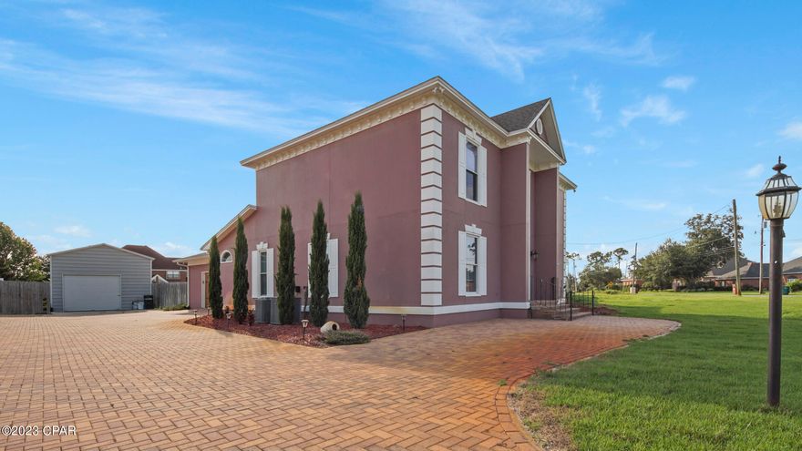 After this home has been REFURBISHED with new interior paint, wood trim repair, stucco repair, some new flooring, etc. , it is BACK ON THE MARKET AND READY TO MOVE INTO!
Immaculate 4 Bedroom 3.5 bath House on Tupelo with heated saltwater Pool! Many updates over the last few years including roof (2019), wood floors, a/c, driveway pavers. Kitchen remodeled in 2016 with new cabinets and quartz countertops. Has built-in bookshelves in den and living room. Large master bedroom downstairs with huge master bath and walk in closet. Upstairs three large bedrooms- one with separate bath; two spacious jack and jill with separate vanity area. Great floor plan with large dining room, office/den/music room (seller had a baby grand there), living room, kitchen, breakfast area, large laundry room with storage. Attached garage with extra storage closets. Custom Plantation blinds throughout. The list goes on and on. Has an additional garage for extra storage and covered parking. Driveway is patio pavers. Come see this stately manor today!