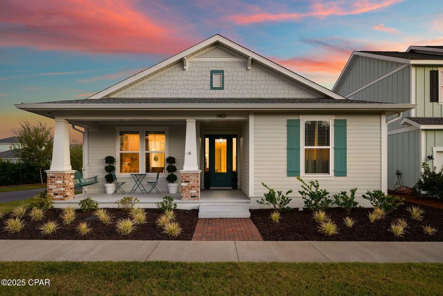 Welcome to 1401 N Discovery Loop a beautifully crafted Samuel Taylor home featuring the highly sought-after Orchid floor plan in the heart of Panama City's premier master-planned community on a corner lot with no neighbors across the street in SweetBay. This 3-bedroom, 2-bathroom home offers the perfect balance of quality construction, modern comfort, and neighborhood charm.

Inside, you'll find a bright, open-concept layout filled with natural light and stylish finishes. The spacious kitchen, dining, and living areas flow seamlessly together — ideal for everyday living or entertaining. The primary suite includes a generous walk-in closet and a private en-suite bath, creating a relaxing retreat.

Step outside to enjoy the Florida lifestyle with a covered back porch,2x6 Framing, extended patio, Parking Pad with 2 car garage with newly installed storage, Gas heated pool, Hurricane Shutters, a fully fenced backyard, and lavish pool perfect for gatherings, grilling, or playtime with pets. 

Living in SweetBay means more than just a home — it's a lifestyle. The community offers two resort-style pools, basketball courts, playgrounds, and a future marina. Families will love having University Academy, a top-rated school, located right in the neighborhood. Plus, everyday essentials are just minutes away with Publix and Starbucks now open nearby.

Don't miss your opportunity to own this stunning Orchid floor plan home in one of Panama City's most desirable communities — schedule your private tour today!