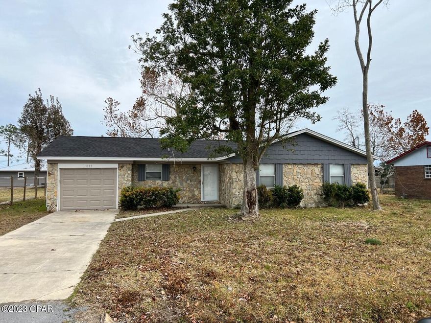 Great Location near Tyndall Air Force Base in quiet neighborhood. Kitchen features beautiful granite countertops, stainless steel appliances including gas range, updated air conditioning, wood look luxury vinyl plank flooring, and carpet in bedrooms. One car garage with separate laundry/utility room gives you additional storage without taking away from living space. Minutes to parks, boat ramps, shopping, beaches, schools, and access to all that Bay County has to offer!