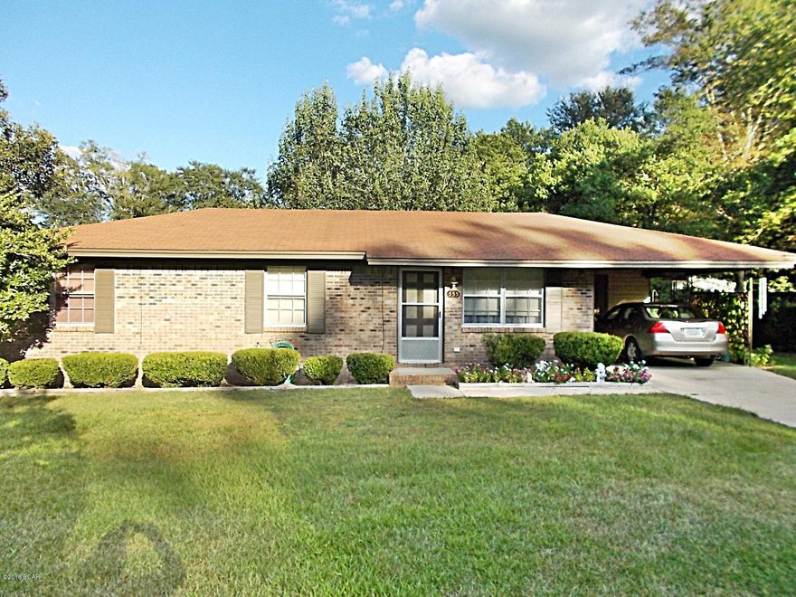 Very well kept home in the City, Open kitchen and dining room,lots of cabinets,she is going to change out stove and ref, some vinyl and carpet, carport with w/d hookup. fenced yard, large 12x22 shed with a 12x8 attached shop and a 12x8 lean too. City water and sewer, priced to sell. NEW CENTRAL UNIT INSTALLED IN JAN 2017. Call agent to view.