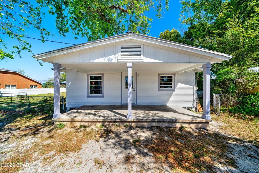 'CURRENTLY UNDER CONTRACT, SELLER WILL CONSIDER BACKUP OFFERS.' INVESTMENT OPPORTUNITY IN Panama City! This 4BR/1BA home has been remodeled and ready for a new homeowner or investor to lease! Prior tenant paid $2100 per month. Large parcel with vast side yard, covered porches front and back and fresh exterior paint. Solid structure with tongue and groove wood inside/outside, walls and ceilings. New doors, floors and kitchen cabinets. Metal roof is six years old. The home has gas for the stove and water heater. Bathroom has a tub/shower combo with tile surround and is undergoing a few wall upgrades that will be finished soon, along with a few remaining touch ups. Stove will be installed soon too! Dimensions approx, please verify if important.