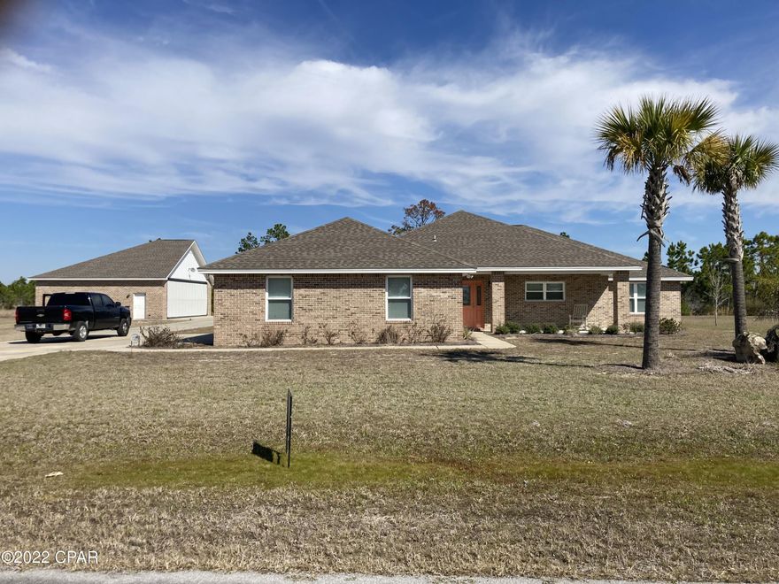 This is a beautiful home in the gated community of Sandy Creek Airpark. You don't have to be a pilot to live here. If you want lots of space and privacy this is a great subdivision. The home is a modern open plan with split bedrooms and a large screened rear porch. All of the rooms are spacious and you will appreciate the great kitchen and island. The home has a high efficiency air filtration system and a Generac backup generator. There is a tie down next to the hangar but the hangar is not included in the rent. Please call for access. An agent must accompany to get gate entry and show the home.