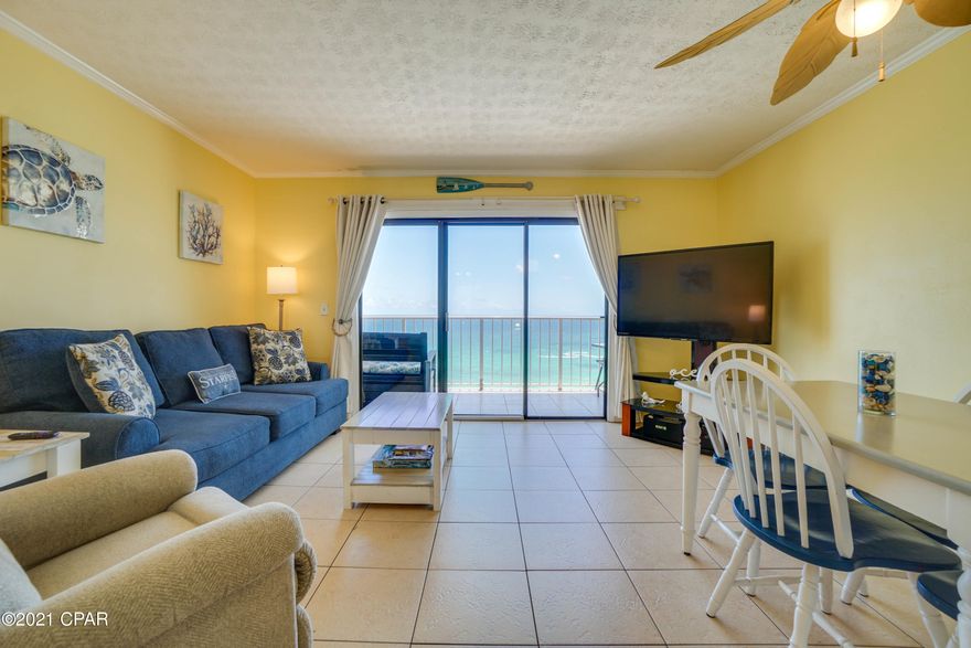 Currently under contract, seller accepting back up offer. Are you looking for a great vacation property or investment property? Check out this FULLY FURNISHED,1 bedroom + bunks in the hallway, 1.5 bath condo in the popular Summit Condominium.  This great complex has tons of amenities that many other condos don't that your family and guests are sure to love. With 2 large main pools, 2 children's pools,2 large outdoor hot tubs, 1 large indoor hot tub, His & Hers Sauna Steam Rooms, Lighted Tennis courts, Shuffle Board Court, Beach Services

Water Sports Center, Children's beach playground, Bikini Bob's Restaurant, Poolside Tiki Bar, Convenience Store, Snack Bar, Fitness Center, Coin Operated Laundry, Charcoal BBQ Grills, Arcade Game Room, Vending Machines, Beach Volleyball,, Large Parking Lot, Large Pool Deck area, tons of green space, 24 hour security patrol, swings to watch the sunsets over the gulf and more. This is the epitome of resort living. The unit is located right by the elevator making it easy to load and unload your luggage, groceries, beach bags, etc. Enjoy breakfast on the balcony overlooking the worlds most beautiful beach while taking in the most gorgeous sunrises you have ever seen.  After a long day of fun in the sun, swimming, fishing, sunbathing, enjoy a nice cold beverage on your very own balcony and watch the sunset on the water. Best of all this unit is high enough that you can take in the beauty of Panama City Beach without all the noise from below. Its truly a wonderful experience. The owners recently installed a new keyless entry door lock, and updated the unit with new modern furniture as well as new sleeper sofa with upgraded memory foam mattress and 3  year stain warranty, new smart t.v.'s, a new Casper mattress in the master as well as a new box spring. The unit also comes with 2 beach chairs with 1 umbrella for guests of this unit to use until October 31st. Owners paid $964.00 and will transfer the remaining chair rental to the new owners.  Contact your Realtor today to see this great unit before its too late.