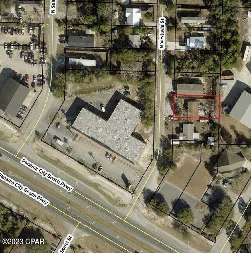 Builders & Devlopers...Motivated Sellers.  The current structure is in dreadful condition, and the seller has a quotation to have it and all other debris removed. Upon acceptance of a contract, they will proceed with the removal. You are welcome to walk through, but please exercise caution. Car does not convey...lol.

there is an old septic tank on the property and it is unclear what kind of shape it is in.  Sewer is located a about 300 feet away and would require a forced main.  Vestavia Street is already seeing single family homes being built and with this lot being 60' wide it could accommodate a nice size home.

Property is Zoned R-1c-T, According to the Panama City Beach LDC allowable uses are; Single Family, Manufactured Homes, Modular Homes.   All Information believed to be accurate but buyer to verify if important.