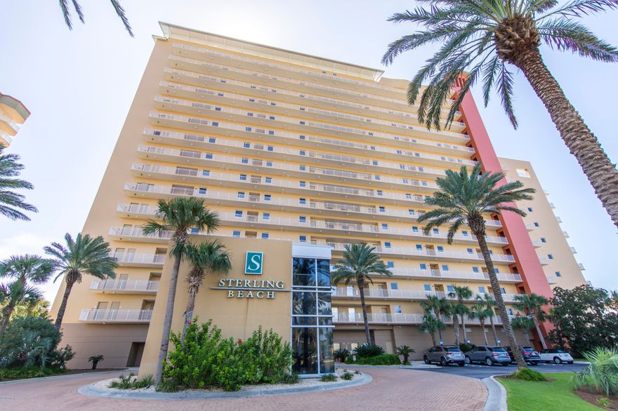 CURRENTLY UNDER CONTRACT, SELLER ACCEPTING BACKUP OFFERS.  Sterling Beach, the best complex on Panama City Beach Florida.  Only 92 units on approximately five acres of land directly beach front on the World's Most Beautiful Beaches.  This fully furnished 3-bed 3-bath condo has two master bedrooms and two balconies.  Floor to ceiling windows with amazing views.  This is a primary residence and has not been rented in over ten years.  The furnishings in this condo are Restoration Hardware and designer everything.  This is a must see if you are looking for a spotless gulf front condo that is truly turnkey.