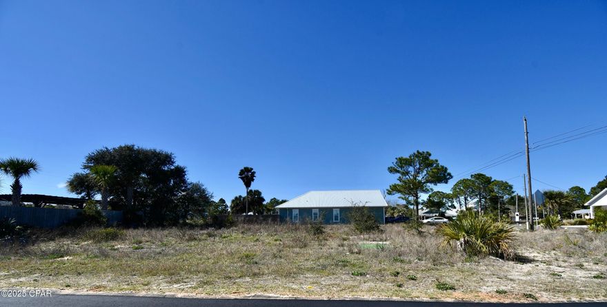 Want to build your custom dream home on an ideally located lot priced to move and just blocks from Rick Seltzer Park? Partially cleared with a temporary power pole and water already available, this is the perfect location for your forever beach home. For water lovers and fishermen, this East End S Lagoon neighborhood has multiple boat ramps just down the street minutes into the gulf! This lot is perfect for your new home, vacation home, or a cash flowing STR. Golf cart to Schooners, coffee shops, the state park, and multiple entertainment venues from this centrally located spot.  The adjacent lot is also for sale (same price). Buy both and create shared amenities like a pool and pickleball for an enviable outdoor oasis!