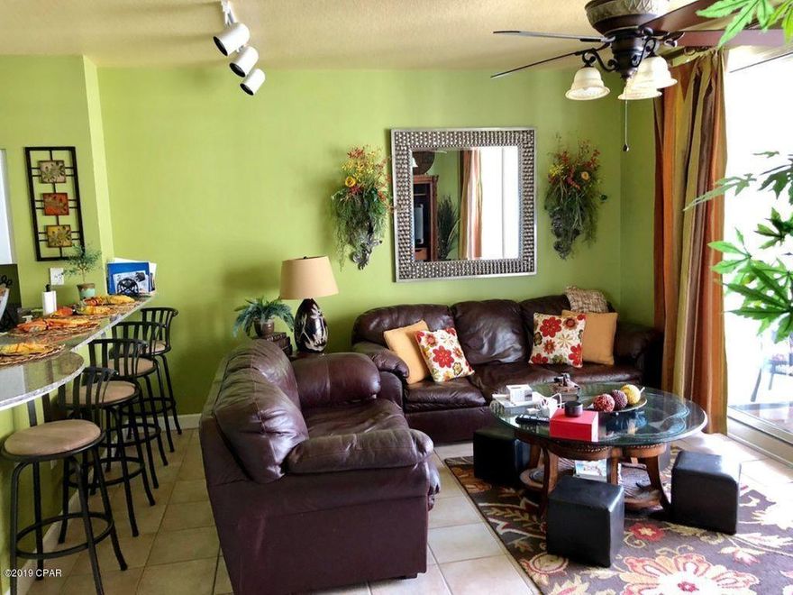 CURRENTLY UNDER CONTRACT, SELLER ACCEPTING BACKUP OFFERS Rare floorplan only 46 in the building and it's the best 2+bunk in the building! This particular condo is setup for success as it literally could sleep 10!  Just needs paint! Furnished 2 bedroom + Large 3rd Bunkroom, 2.5 baths.  All tile throughout! This condo feels like a 3 bedroom with it's huge 3rd bunkroom (Not a bunkroom in the hall) Shores is a rental monster and this floorplan does not disappoint! Double balcony with Master slider, which faces the gulf! Parking on 8 only comes with full price offer! This is a great deal - so hurry!