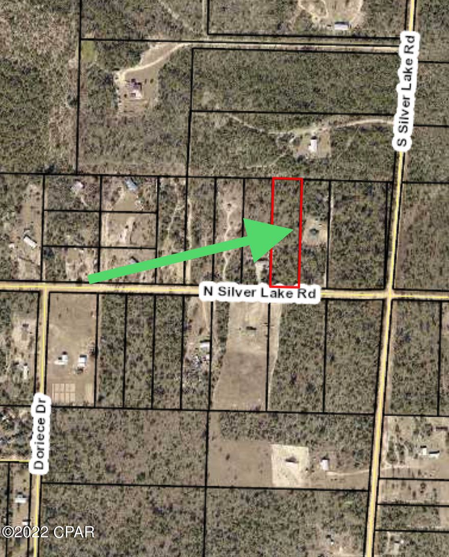 Wooded 2.5 acre parcel high and dry in flood zone x with direct access off of N Silver Lake Road in Fountain.   Perfect lot to build your second or primary home with no HOA. 

Seller has a survey which can be used at closing.