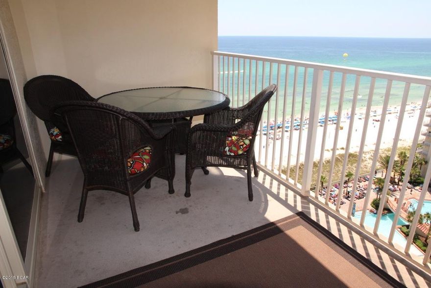 All Tile and very tastefully decorated.  NON-RENTAL, only used by friends and family (which use it very often).  This is the best 2bd style in the building, with the double balcony, the MASTER BEDROOM WITH A WHOLE WALL OF WINDOWS OVERLOOKING THE POOL AND THE BEACH.  Check out the pictures and make sure this one gets on your list to see.