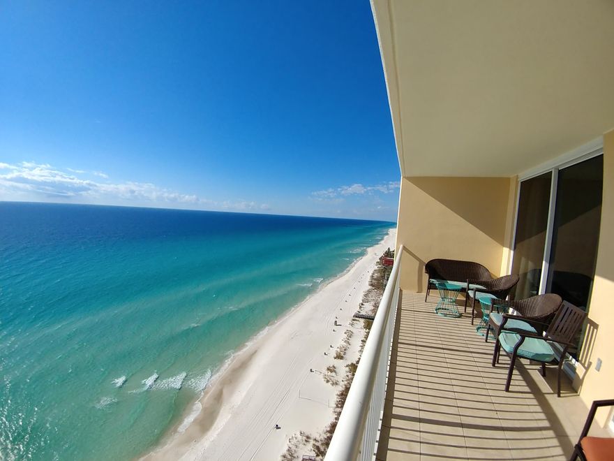 One of the most desired properties on the beach this Majestic Towers three bedroom two bath beach front condo sleeps eight. Absolutely gorgeous, fully furnished residence with almost all new furniture. Gulf front living room and master bedroom open to a large balcony with magnificent views of the Gulf and sunsets. Refrigerator just replaced 10/2019 and energy efficient sensors for the doors and water heater along with a dehumidifier. Amenities include 3 outdoor pools, 2 indoor heated pools, hot tubs, tennis court, fitness center and more. Tastefully decorated as your turn key private beach getaway or a great rental. Just sit back from afar and enjoy monthly rental checks. Just down the road is Pier Park the areas newest premium shopping and dining location. An open air lifestyle center that also features tourist attractions and an outdoor stage for events and concerts.

All information believed to be correct but should be verified by the buyer.

Large Canvas Painting in the Master Bedroom does not Convey.