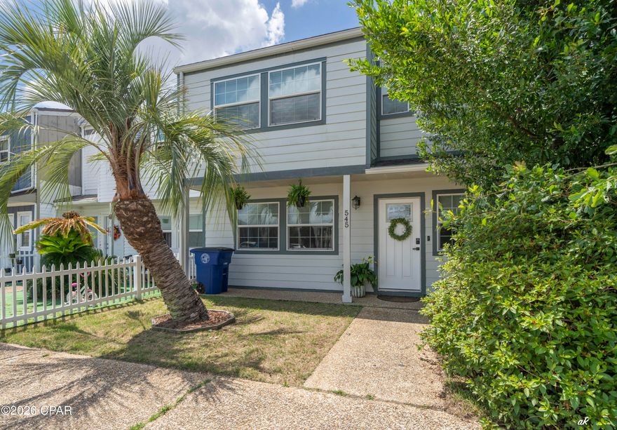 Welcome to 545 Palermo! This charming 3-bedroom, 2.5-bath townhome is conveniently located between Lynn Haven and Panama City, close to shopping, dining, and some of Bay County's top schools. With over 1,300 square feet of living space, the home offers a comfortable layout ideal for everyday living or entertaining.
Inside, you'll find tasteful finishes throughout, including luxury vinyl flooring in the main living areas, granite countertops, stainless appliances, and updated cabinetry in the kitchen. The spacious living areas and natural light create a warm and inviting feel throughout the home.
The backyard is a standout feature with privacy fencing and no rear neighbors as the property backs up to a preserve, creating a peaceful setting to relax or entertain.
Located just minutes from Publix, Starbucks, local restaurants, gyms, parks, and everyday conveniences, this home is perfectly positioned for an active lifestyle. Enjoy nearby sidewalks for walking or running, quick access to the bay for fishing and boating, and convenient proximity to local churches and community amenities.
Well maintained and perfectly move-in ready, this home offers comfort, convenience, and value all in one.