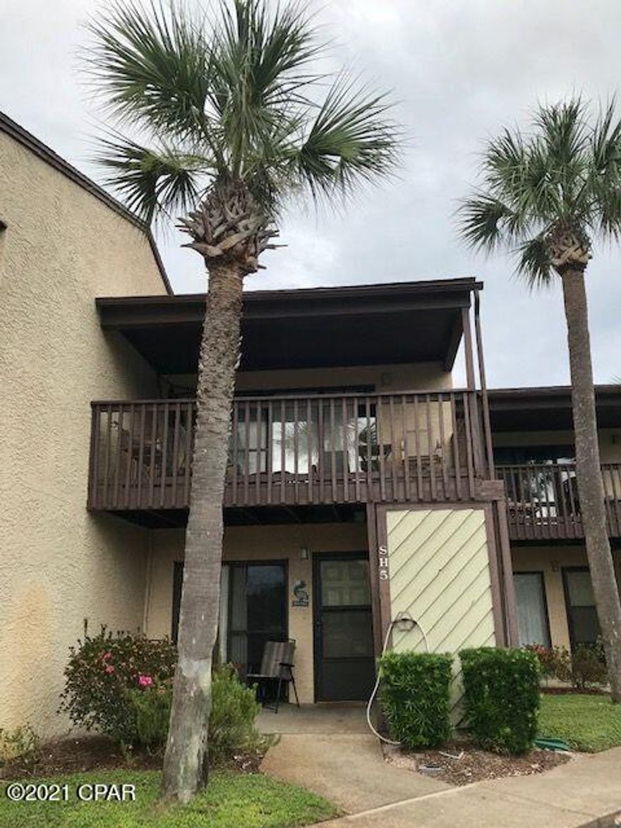 Great condo right upfront just a few steps to the beach and 2 waterfall pools and hot tub right across to the gym, tennis courts, shuffle board. tile flooring .Park in SH5 parking spot right in front of your unit. buyer to verify dimensions, They rent for $185 a night. 2 baths with walk in showers. Tile floors with carpeted stairs and bedrooms. Nice furnishings and fixtures. Some art work negotiable.  Furnished. Insurance $800  ish HO6 hurricane/wind, $100 ish electric, $79 water every other mo, $65 internet Xfinity.  This one is right up front.