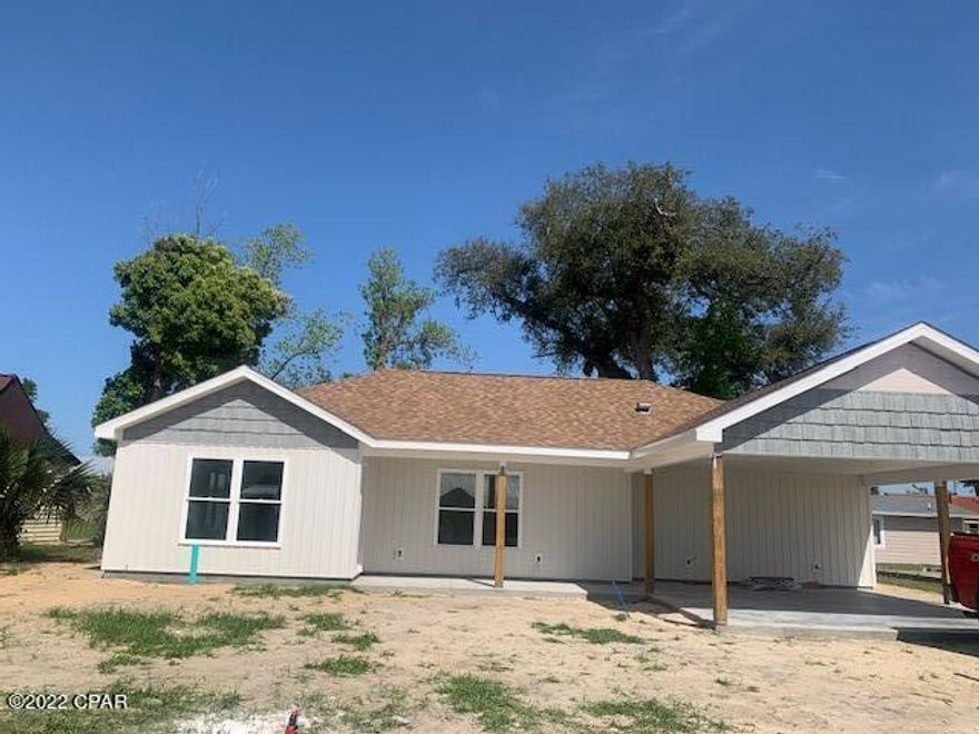 Walking distance to the water.  Brand new and tucked away is the amazing 3 bedroom 2 bath home.  Tray ceilings, large living area, large lot and covered carport.

This home also has granite countertops, stainless steel appliances, and shower in master bath.