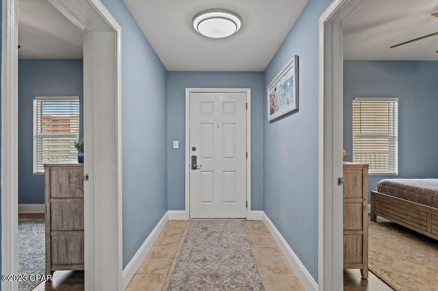 Welcome to your personal slice of paradise. This spacious unit has an open floorplan that has New Flooring in bedrooms/living room, Appliances, refinished cabinets, paint, hot water heater, and all furniture new in 2022. AC replaced in 2019. This 3 bed, 3 bath unit with bunk area in Laketown Wharf Resort is ready for your viewing. Laketown Wharf offers unparalleled amenities: five unique pools, 52,000 square feet of lakefront boardwalk, a fully equipped fitness center, covered parking, miniature golf, an on- site market/bistro, on-site dining options and flexible meeting spaces for conferences, weddings and other group functions. As the largest resort with some of the best values in Panama City Beach. There are views of the lake from large balcony and views of the gulf from front door.