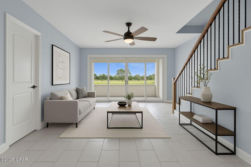 Unfurnished 2-bedroom, 2-bath condo in Bay Point, Panama City Beach, with stunning Jack Nicklaus Golf Course views. Features two master suites with private bathrooms, an open-concept living area, modern kitchen with stainless steel appliances, and an oversized balcony. Perfect for customization, this condo is ideal for investors or golf lovers.