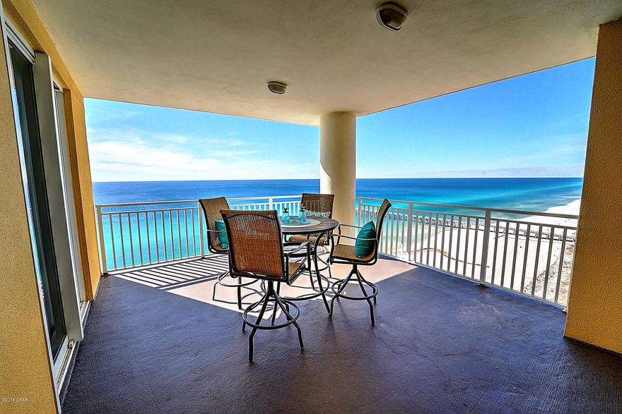 The ONLY 3 bedroom unit for sale at Sterling Reef! Biggest & best floor plan: 1,604 sq ft, with the lowest HOA for any class ''A'' well-located, relatively new condo, at just $435/month. Don't miss your opportunity to view this 3 bedroom lock-out unit, which can also be rented as a 1 bedroom & 2 bedroom unit to maximize income earning potential. Oversized, ultra-private westward-facing Gulf front balcony offers breathtaking sunsets & coastal views of sparkling emerald waters and the County Pier. Bring your fishing pole and catch dinner! Master suite with stunning floor to ceiling windows & main balcony access. Interior: open floor plan, 9' ceilings, granite counters. Amenities: heated bi-level pool, fitness center, sky terrace, covered parking. On Pier Park trolley line. Amazing location!