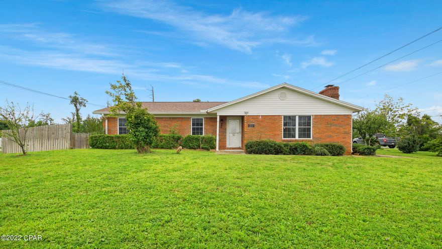 CURRENTLY UNDER CONTRACT, SELLER WILL CONSIDER BACKUP OFFERS' Spacious 3 bedroom/2 bath home centrally located to Tyndall Air Force Base and shopping. Features vaulted ceiling with wood burning fireplace in living room, large family room, stainless steel appliances in kitchen and walk in pantry. Privacy fence in backyard, covered patio, new siding, new roof, sprinkler system with  400 +/- deep well for irrigation, 10x16 shed, exterior generator switch for a plug in generator. Seller will provide $2000 carpet allowance and $550 Home warranty with Old Republic with acceptable offer. This home is a must see.