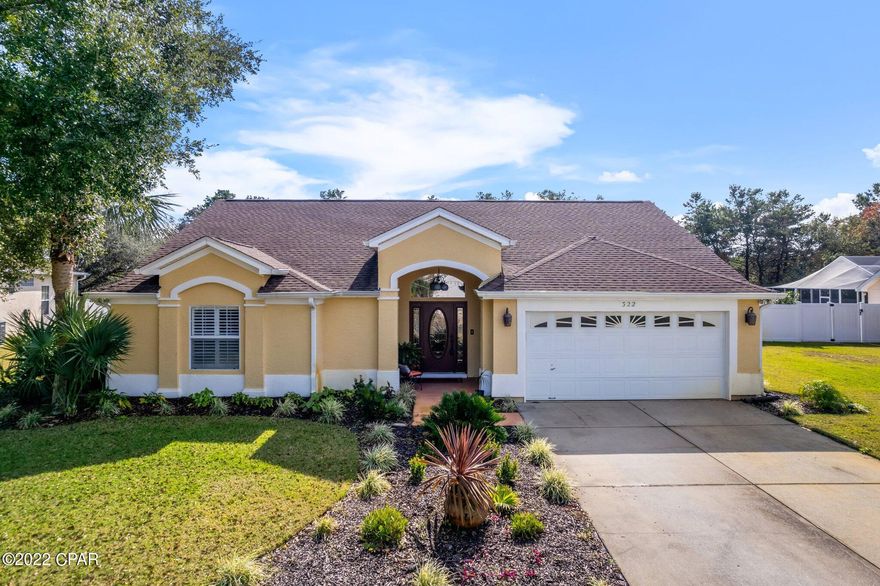 Gorgeous Pool Home in a great community just a short distance from the world's most beautiful beaches. Relax in your private backyard oasis by the pool or take the golf cart down to the beach to watch the sunset.  This amazing, updated home features a bonus room or office which could be easily converted into a 4th bedroom.  This beach home has undergone many upgrades to include a new roof, gunnite concrete pool with enclosure, Bamboo flooring, granite countertops, black stainless appliances, plantation shutters, updated bathroom and light fixtures.  Appealing extras to include double insulated windows, a gas fireplace, a shallow well for irrigation, an enclosed garage, a fenced backyard & this larger lot backs up to a wooded area.  Contact your favorite realtor today to schedule a showing.