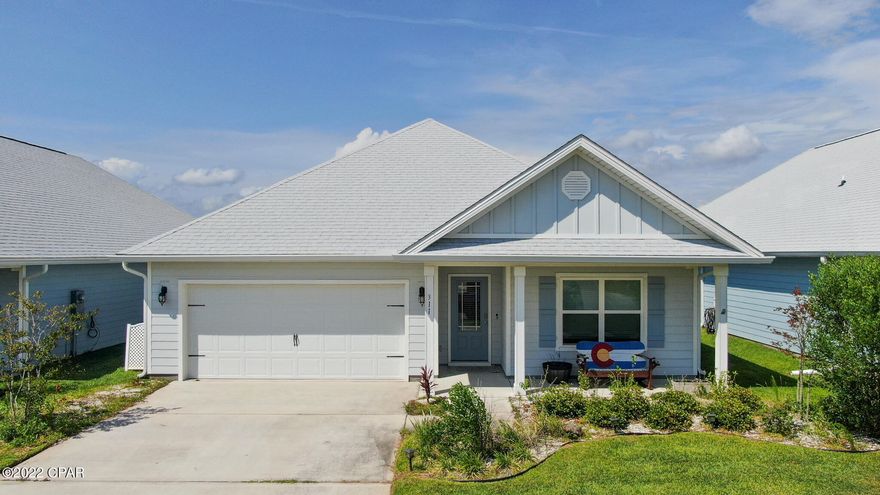 Welcome to the desired community of Moonraker located 2 blocks from the beach and county pier. 311 Moonraker Circle offers 4 bedrooms, 2 bathrooms, 9' ceilings, luxury vinyl flooring in common areas and carpet in bedrooms. The kitchen boasts an oversize island, stainless steel appliances, granite countertops, and an open floor plan perfect for entertaining. The master suite features double vanities, garden tub, separate shower, walk-in closet and incredible views overlooking the community pond. This home is equipped with Smart Home Technology that allows you to adjust a variety of features from the fingertips of your smartphone! Moonraker offers a community pool, conveniently located by schools, restaurants and family entertainment venues!