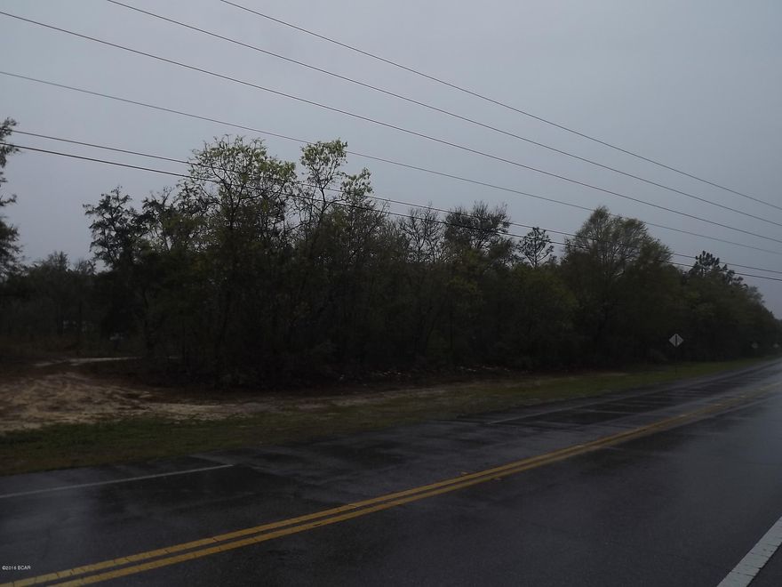 This is a new Parcel is actually located on the South side of Hwy 2301 and begins where Camp Flowers Rd intersects with 2301. There are no Structures associated with property. This property is a triangular shaped out parcel, that offers 454 foot of road frontage on Hwy 2301,  there are two easements on the property one being Platted PINE STREET and the other is Platted OLD CHIPLEY-ST ANDREWS BAY RD.  Property has a recent survey. 2.30 Acres + or - including Platted Road R/W Vacant/Wooded.