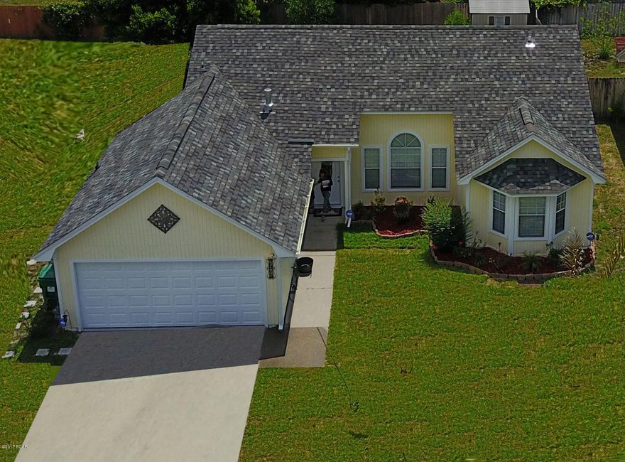 Very Cute 3 Bedroom 2 bath 2 car garage home nestled in the heart of Panama City Beach! This 1,207 sq. ft home has been completely remodeled including a new roof, new backyard deck, new stainless steel appliances and new windows and new A/C that was all updated in 2015. Other updates include new tile in all three bedrooms along with new landscaping in the front yard. Enjoy the natural light from the skylights located in the living area and the bedroom area. Home comes with lots of storage in garage with built ins along with a nice size laundry area also comes with storage building in backyard. This home is blocks to the beach and is centrally located close to shops and dining out. This property won't last long so come and take a look!