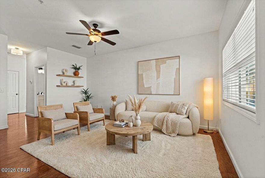 Welcome to 1702 Annabellas Townhomes, where comfort, convenience, and location come together in the heart of Panama City Beach. This 3-bedroom, 2.5-bath townhome features freshly painted interiors and brand new kitchen appliances, offering a truly move-in-ready opportunity. 
The main living space is located downstairs, where the open floor plan is perfect for entertaining or everyday living.
Upstairs, you'll find a spacious primary suite complete with an en-suite bath and a huge walk-in closet. Two additional bedrooms provide flexibility for guests, family, or a home office.
Enjoy the convenience of a spacious one-car garage with secure parking and ample storage space. One of the standout features of this home is its prime location within the community, just steps from the clubhouse, pool, and mailboxes, making it easy to enjoy all that Annabella's has to offer. The gated community HOA includes the pool, clubhouse, fitness room, lawn care, and exterior insurance and maintenance, allowing for low-maintenance living and peace of mind.
Ideally situated just 4 miles from the Navy base, 5 miles to the beach, 10 minutes to St. Andrews and Downtown Panama City, and only 15 minutes to Pier Park, this home truly combines comfort, convenience, and lifestyle in one fantastic package.