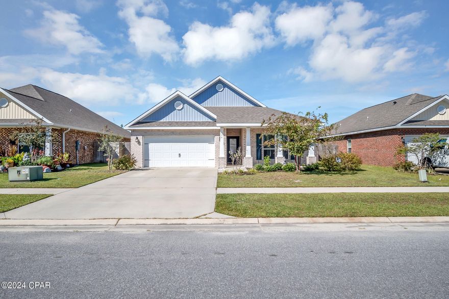 CURRENTLY UNDER CONTRACT, SELLER WILL CONSIDER BACKUP OFFERS - Welcome to 794 Cason Circle located inside the beautiful and sought-after neighborhood of Andrew's Plantation. This stunning 4 bedroom, 2 bathroom home is the perfect home for anybody looking to be in between Panama City and Lynn Haven. Being only 25 minutes away from Tyndall Air Force base and 30 minutes away from the Navy base, this makes a perfect home for a military family moving to the city or a first time home buyer. 
Approaching the home you will notice a cute covered front porch that screams curb appeal. Once you walk into the entryway you will see the guest bedrooms and bathroom. These are good sized bedrooms offering plenty of space for kids, friends or other family members. Once through the hallway you'll see the open kitchen. Large granite countertops throughout, big corner pantry and stainless steel appliances. This is a true entertainers kitchen because of the setup.
Through the living room you'll enter the large master bedroom that is split off and away from the other bedrooms. Plenty of room in there for your whole bedroom set and other pieces of furniture if you wanted. The master bathroom offers a large walk-in closet and a double vanity so you won't have to share a sink with your significant other.
The back yard is completely fenced for privacy and has a nice sized covered area for sitting and enjoying the weather. Make sure you see this amazing home before it is gone!
