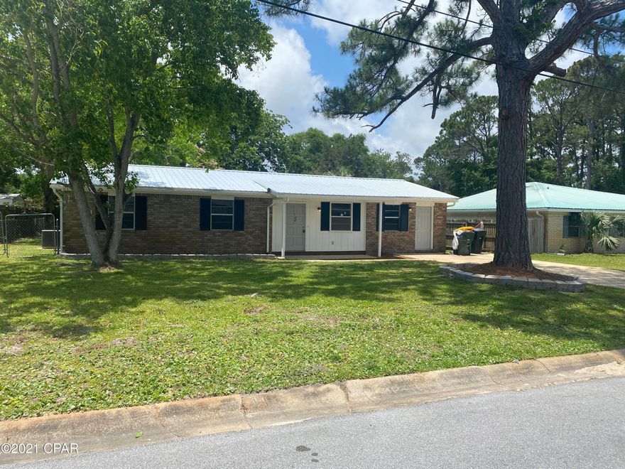 As Is contract please. Remodeled with new metal roof and all wiring has been changed out to code. Huge open living space with new flooring and electric fireplace. Convenient location close to great schools, shopping, Air force bases and the beach. Great starter home or investment with other homes in the area renting for $2000/month long term or short term rentals. Unlimited potential.