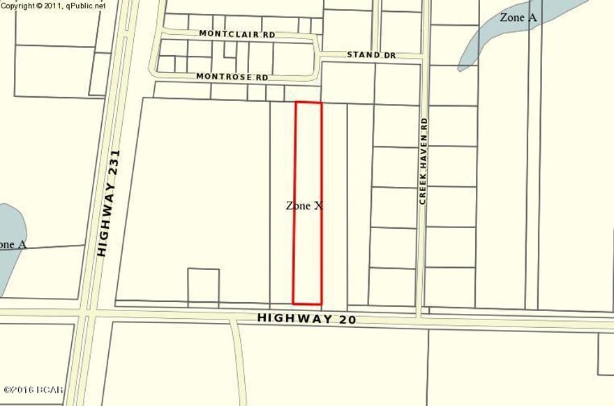 Wooded 5 acres and will have access on Hwy 20 close to Hwy 231 in Bay County.