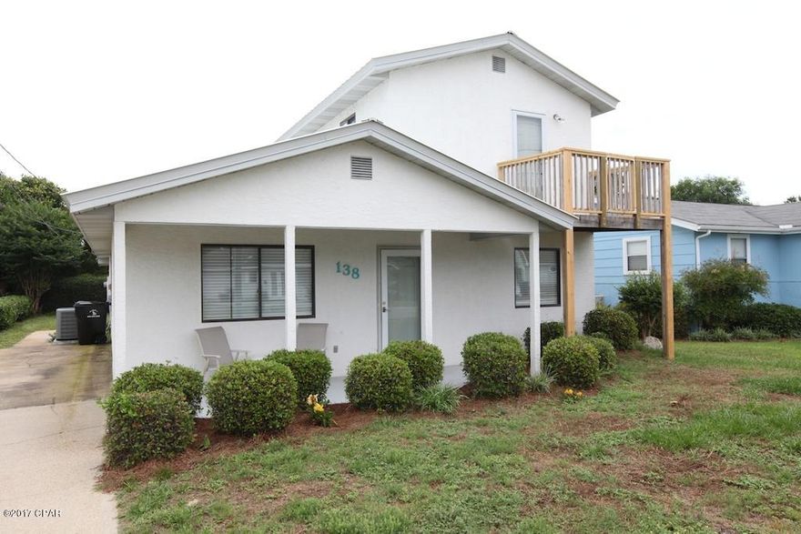 3 blocks to the Bid-A-Wee Beach Private Beach access!! Open floor plan two-story home, 4 BR/2.5 BA with great natural lighting throughout; On the first floor - kitchen is open to the dining and living areas great for entertaining; New stainless appliances convey including refrigerator, stove/oven, dishwasher, microwave; Master bedroom and bathroom with stand up shower; Additional bedroom and bathroom with tub/shower combination; Going up the staircase is a large landing area with large storage closet and half bathroom; Both upstairs bedrooms are spacious; Florida room and deck with fenced in back yard. This is a must see home! **$1,000 flooring allowance offered