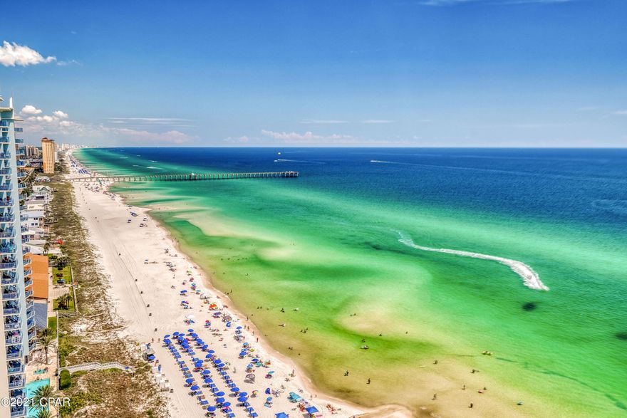 Gulf front! This one won't be around long. Gorgeous 3 bedroom, 3 bath, with bunks, gulf front condo. Wraparound balcony with stunning views of the Gulf of Mexico! There are two master suites plus a third bedroom and bonus bunk area. Gross rental income 67,000 Jan-Jul 2021. Fall projections 25-30,000. Total Gross rental projections $97,000!!!! It comes beautifully furnished and rental ready. 2 storage closets convey with this condo. Located in Tidewater Beach. Amazing amenities include 1st class fitness center, owner chairs and umbrella, two outdoor pools, heated indoor pool, parking garage w/ connecting walkway, movie theatre, arcade and more. If you are looking for the perfect 2nd home or investment, this is it! *Buyer to verify all dimensions.