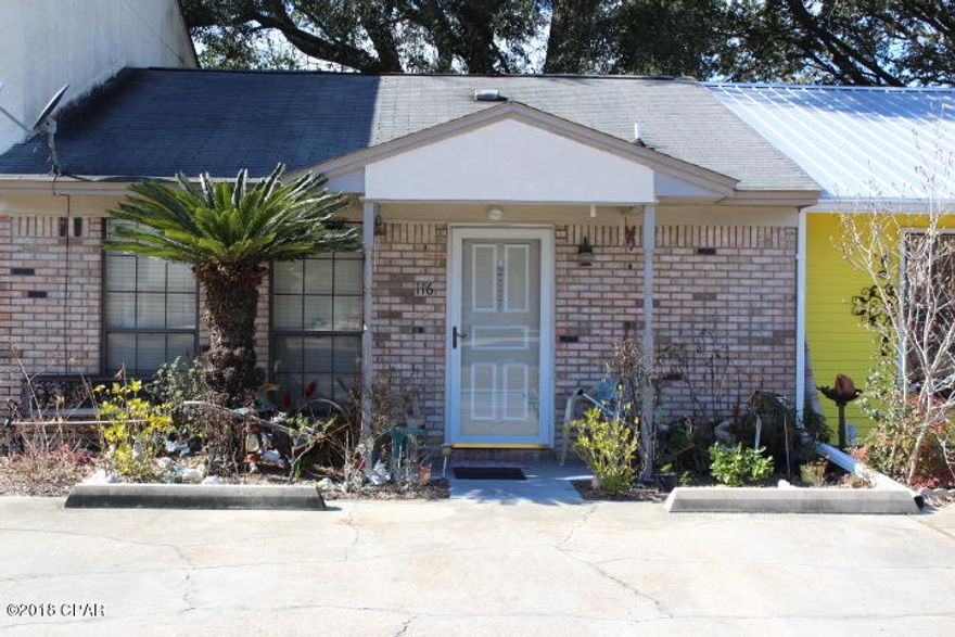 Location, Condition and Price, these 1 bedroom 1 bath  townhomes do not come on the market often. Close to shopping, restaurants, 10 minutes to Tyndall AFB. Tile floors throughout, all kitchen appliance convey, Very spacious living area, spacious bedroom with large walk in closet. Screened in porch that leads to the privacy fenced in backyard that can easily be your oasis. Schedule your appointment today.